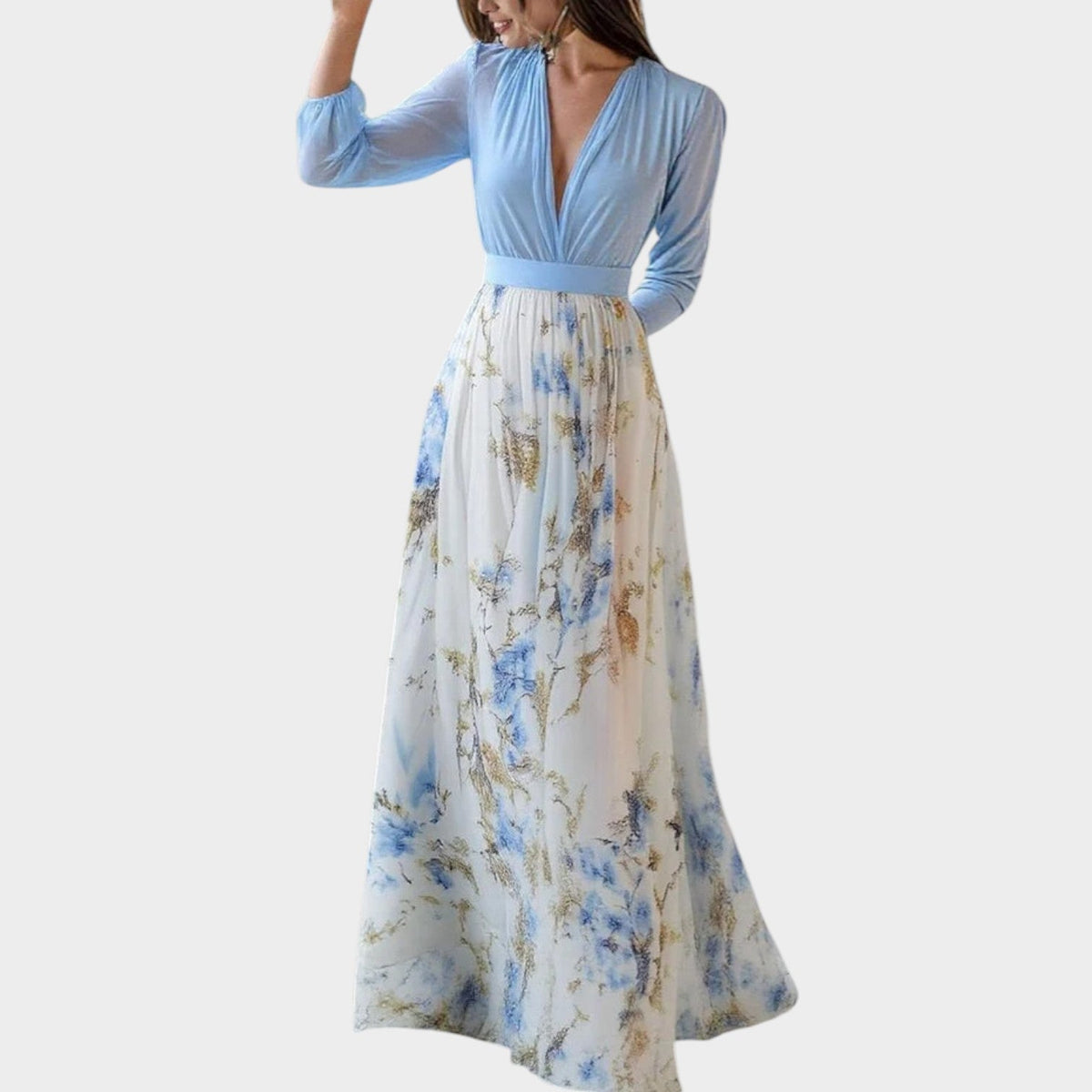 Dress in Floral Chiffon