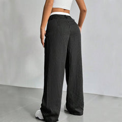 Laura | Elegant Striped High-Waist Pants