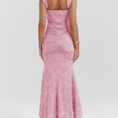 Lace Fishtail Midi Dress