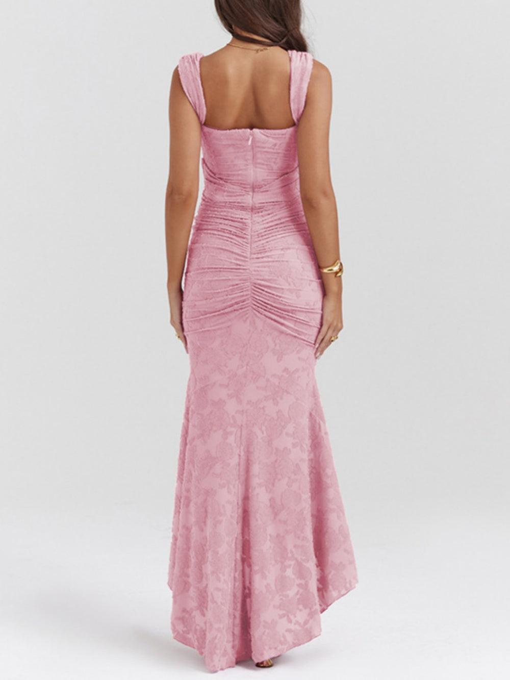 Lace Fishtail Midi Dress