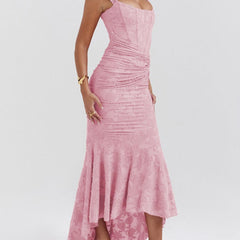 Lace Fishtail Midi Dress