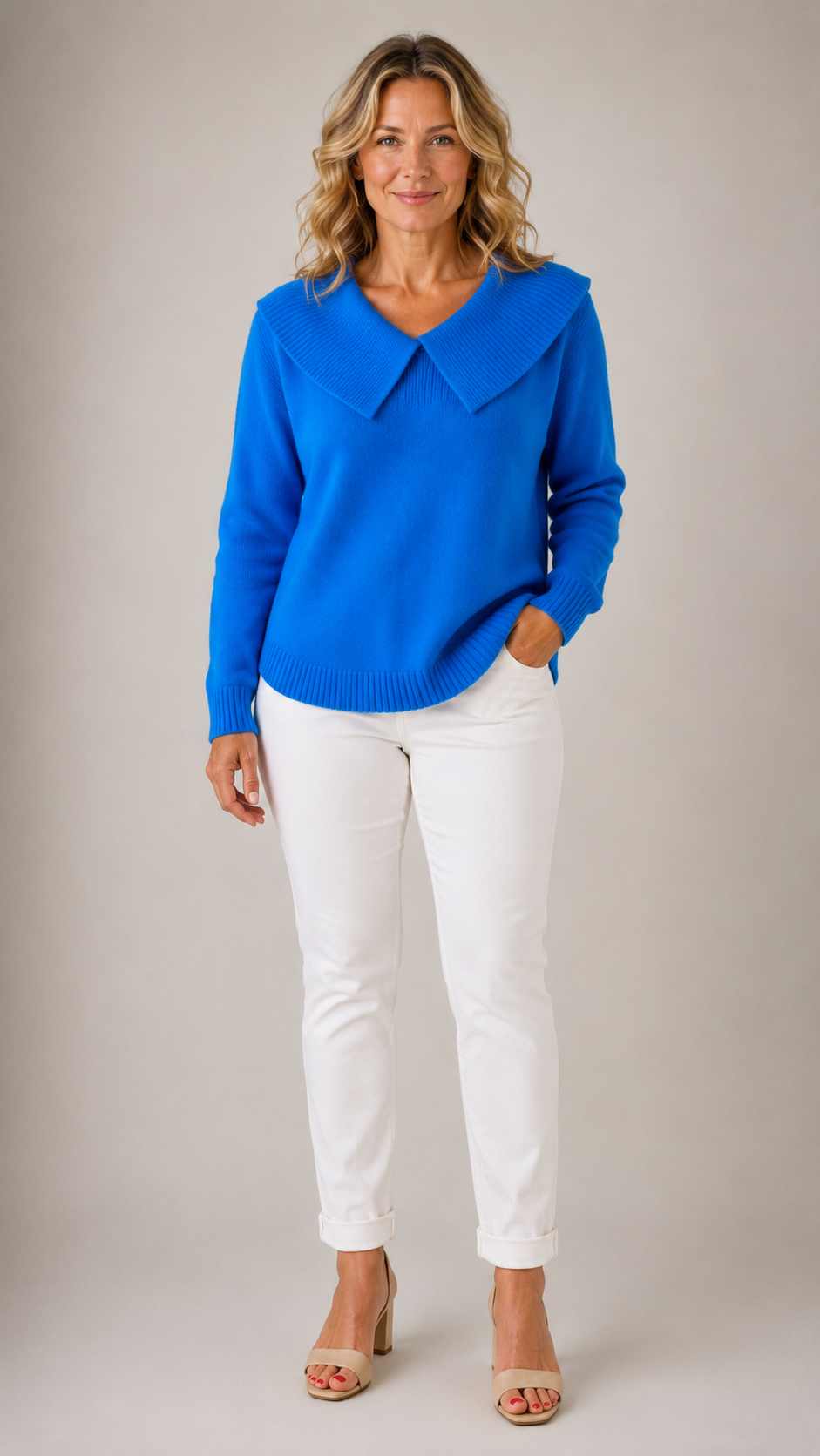 Yareli | Elegant Collar Knit Jumper