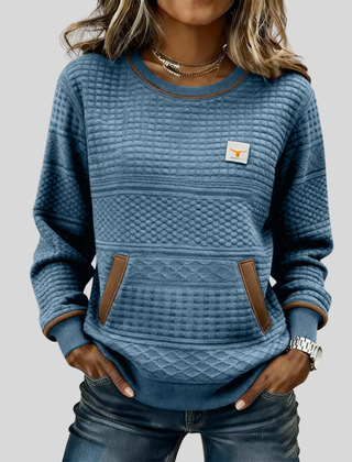 Crew Neck Colorblock Sweatshirt