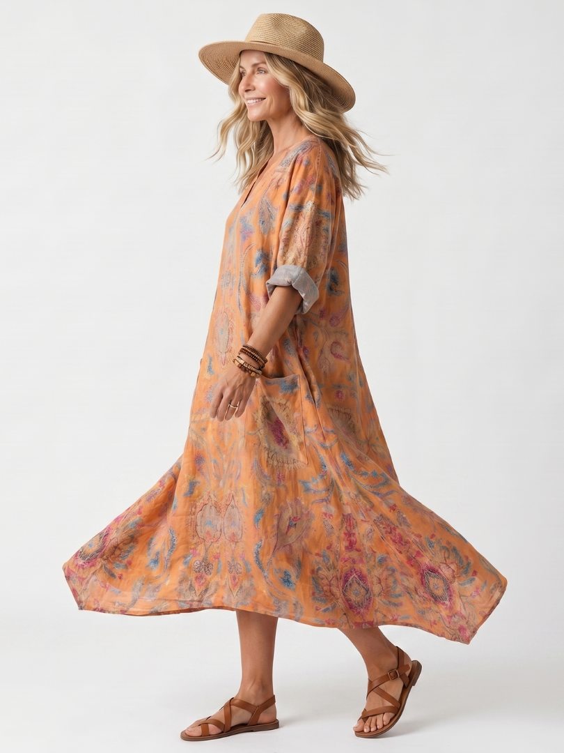 Isla | Midi Dress with Large Pockets