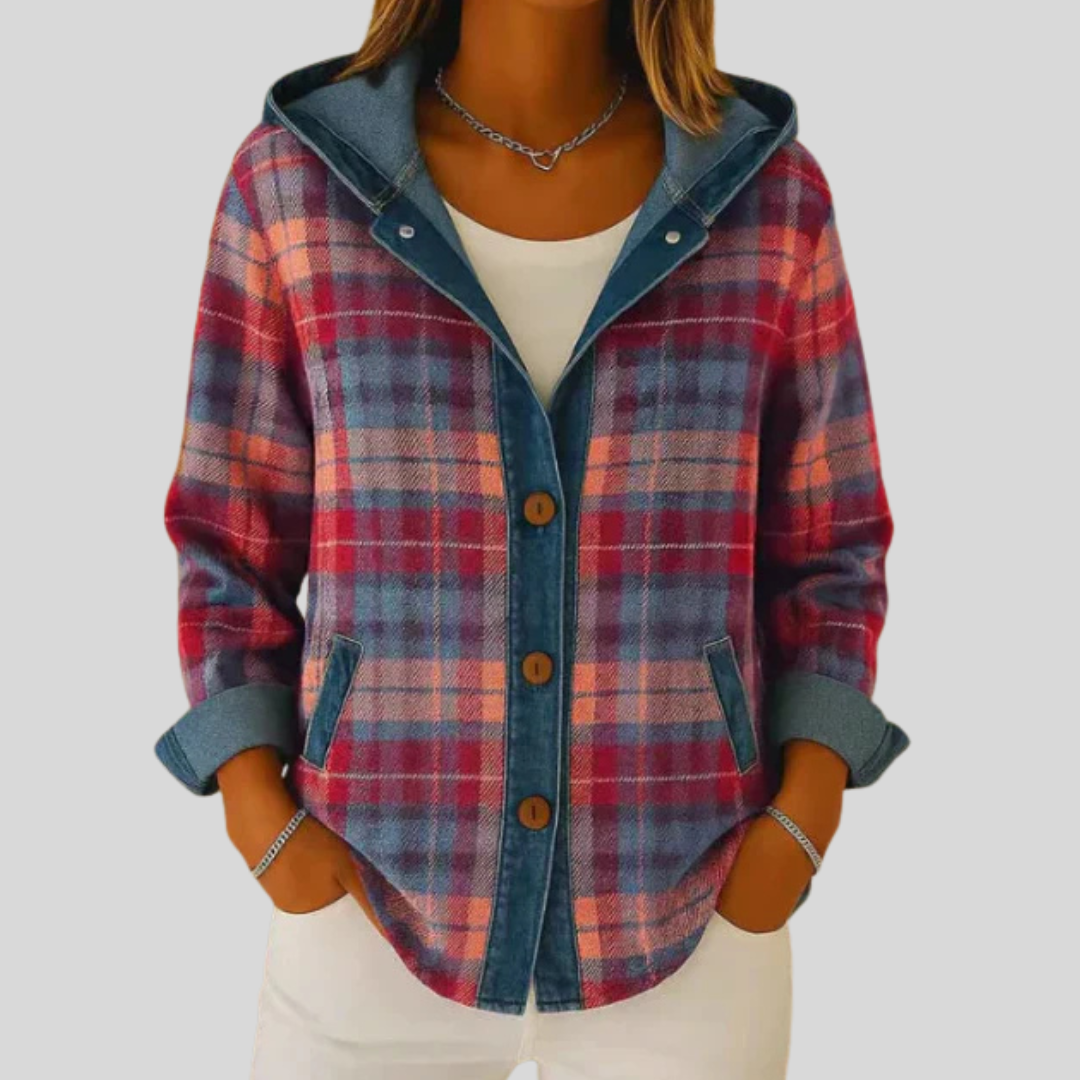 Hooded Plaid Shacket