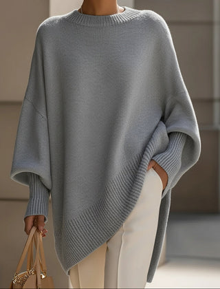 Oversized Draped Wide-Neck Sweater