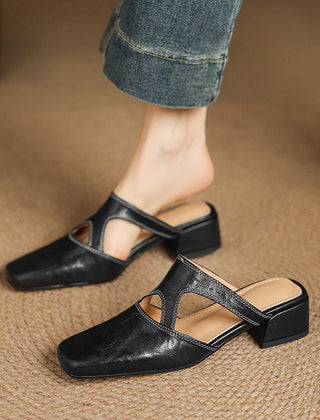 Genuine Leather Mules