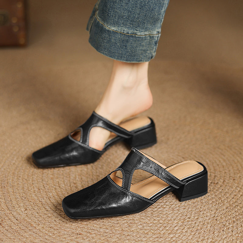 Genuine Leather Mules
