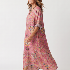 Clara | Printed Midi Dress with Pockets