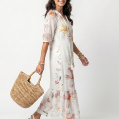 Ada | Flowy Midi Dress with a Layered Skirt