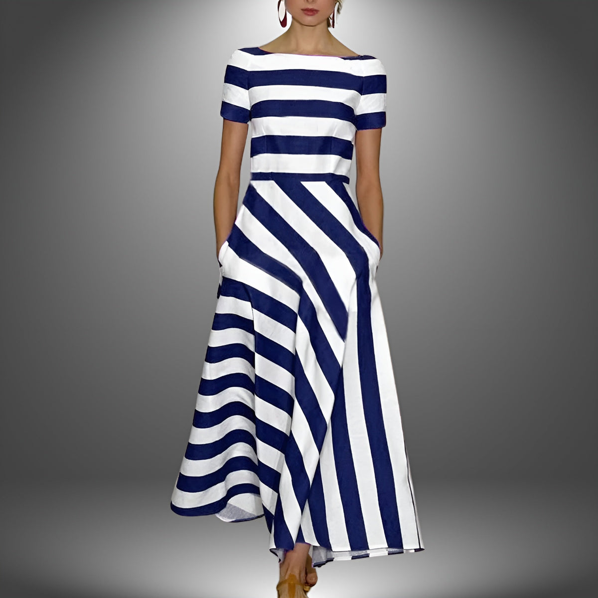 Effortless Modern Stripe Dress