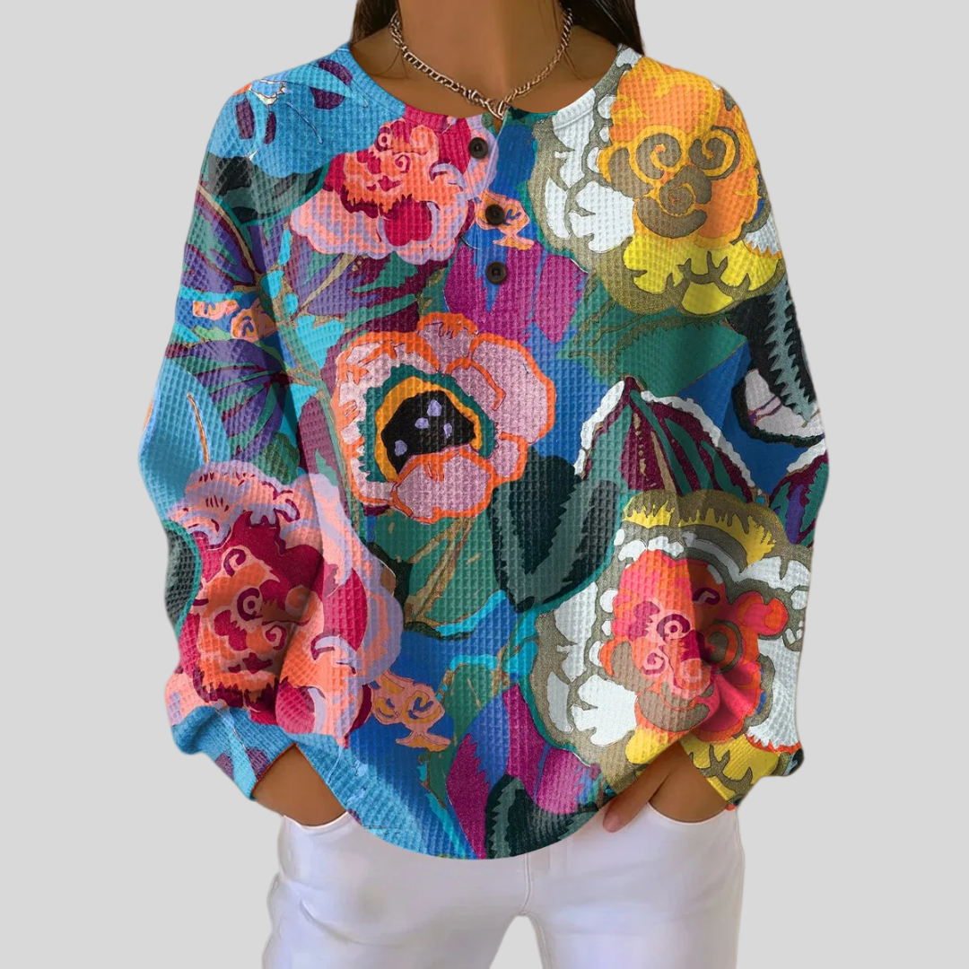 Colorful Floral Sweatshirt
