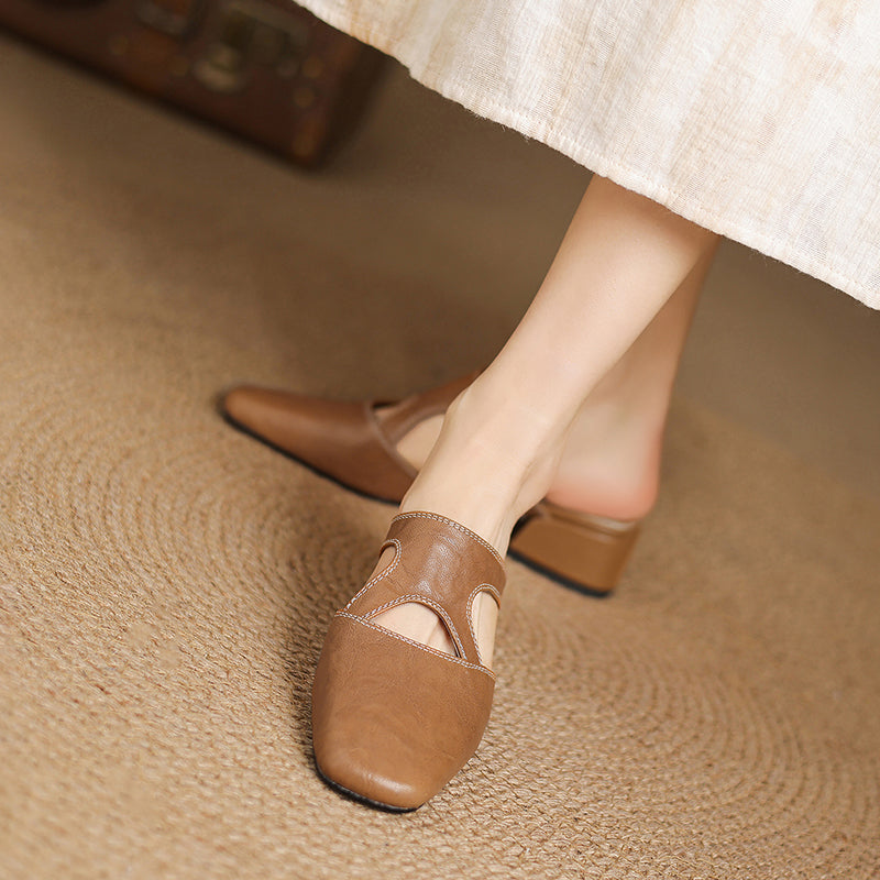 Genuine Leather Mules