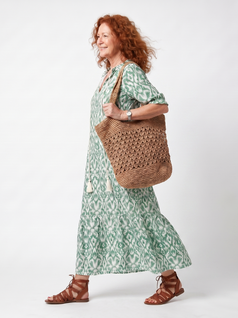 Olivia | Flowy Printed Midi Dress