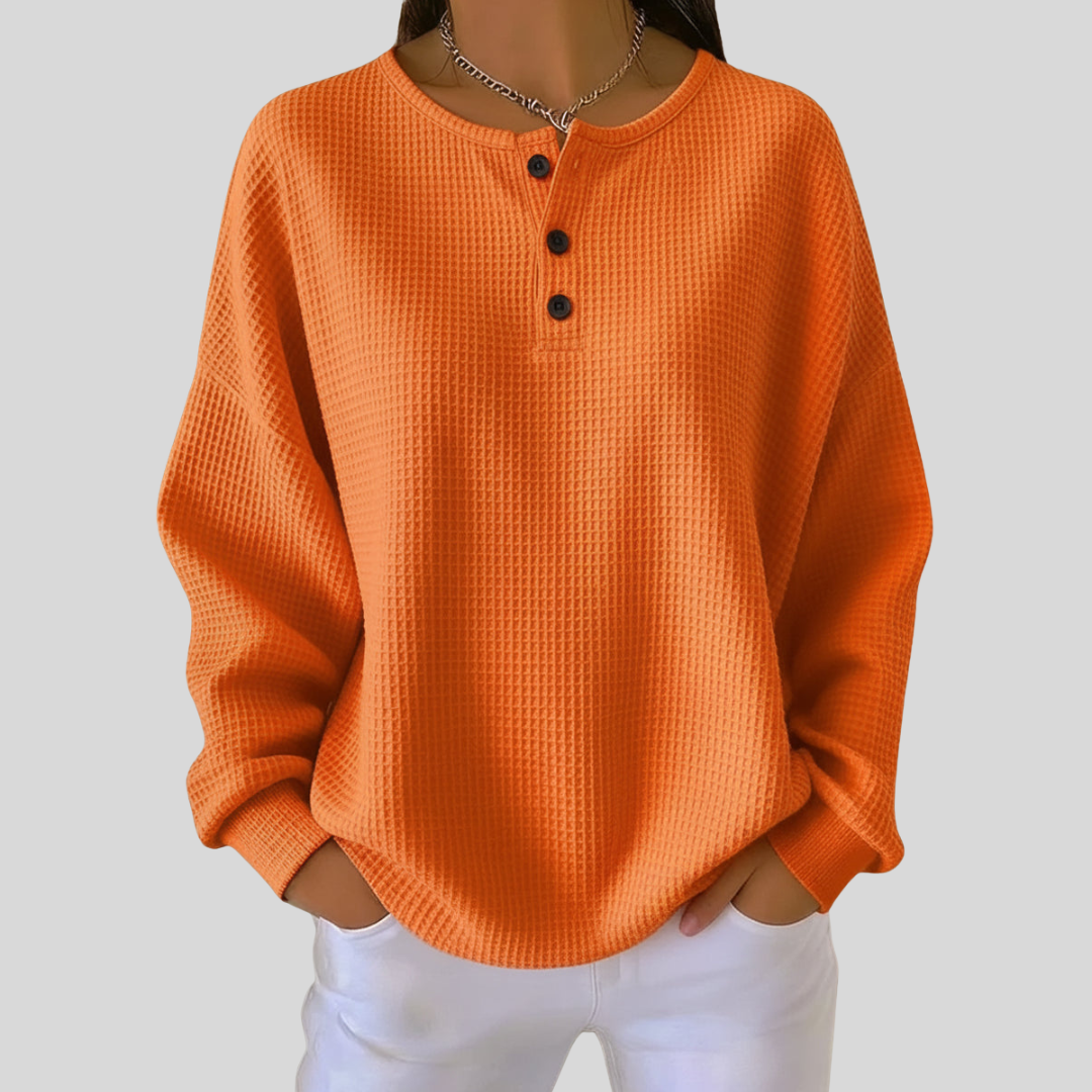 Casual Henley Sweatshirt