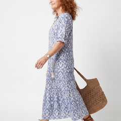 Vera | Flowy Midi Dress with Tie Detail