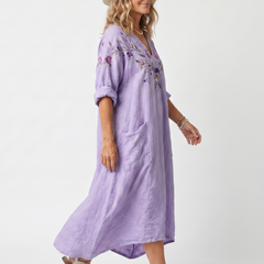 Roxanne | Oversized Floral Midi Dress