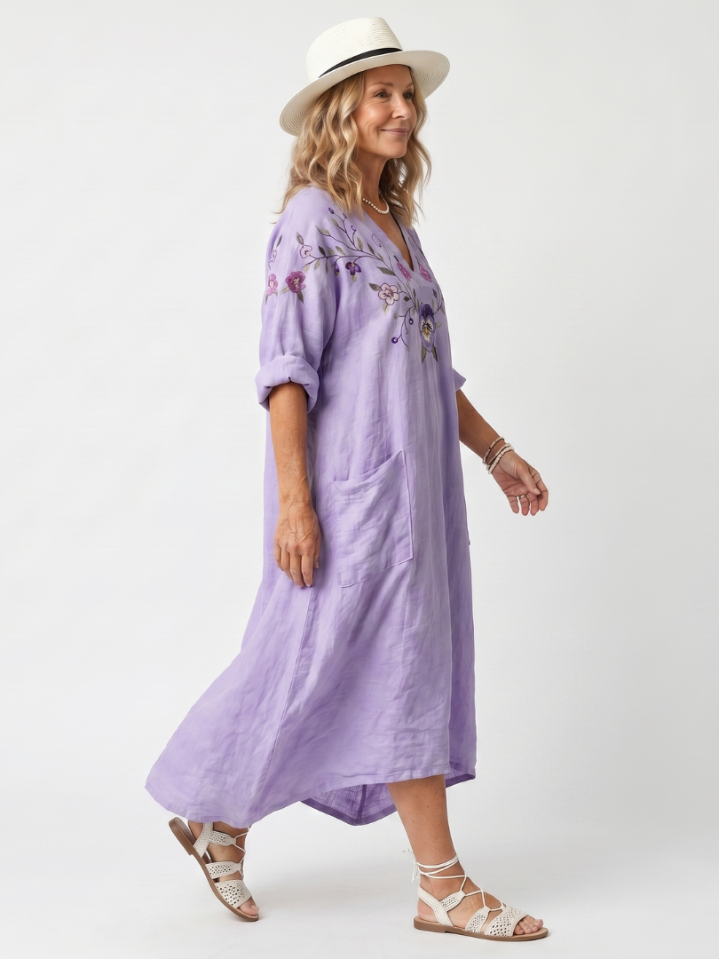 Roxanne | Oversized Floral Midi Dress