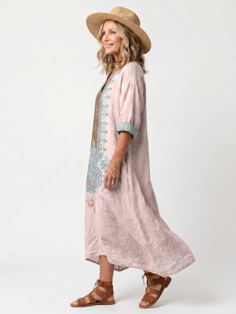Victoria | Oversized Paneled Midi Dress