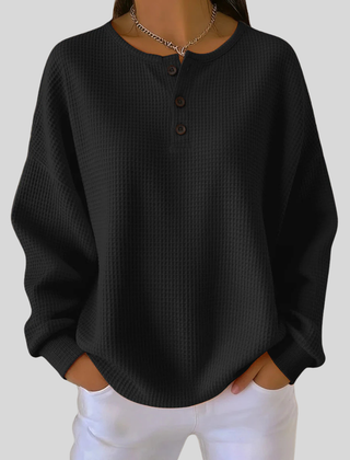 Casual Henley Sweatshirt