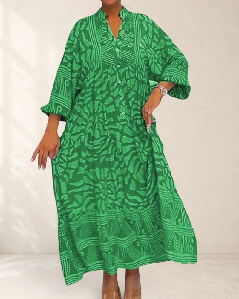 Maxi Dress With Elegant Print