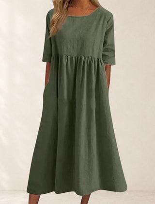 Elegant Short-Sleeved Dress