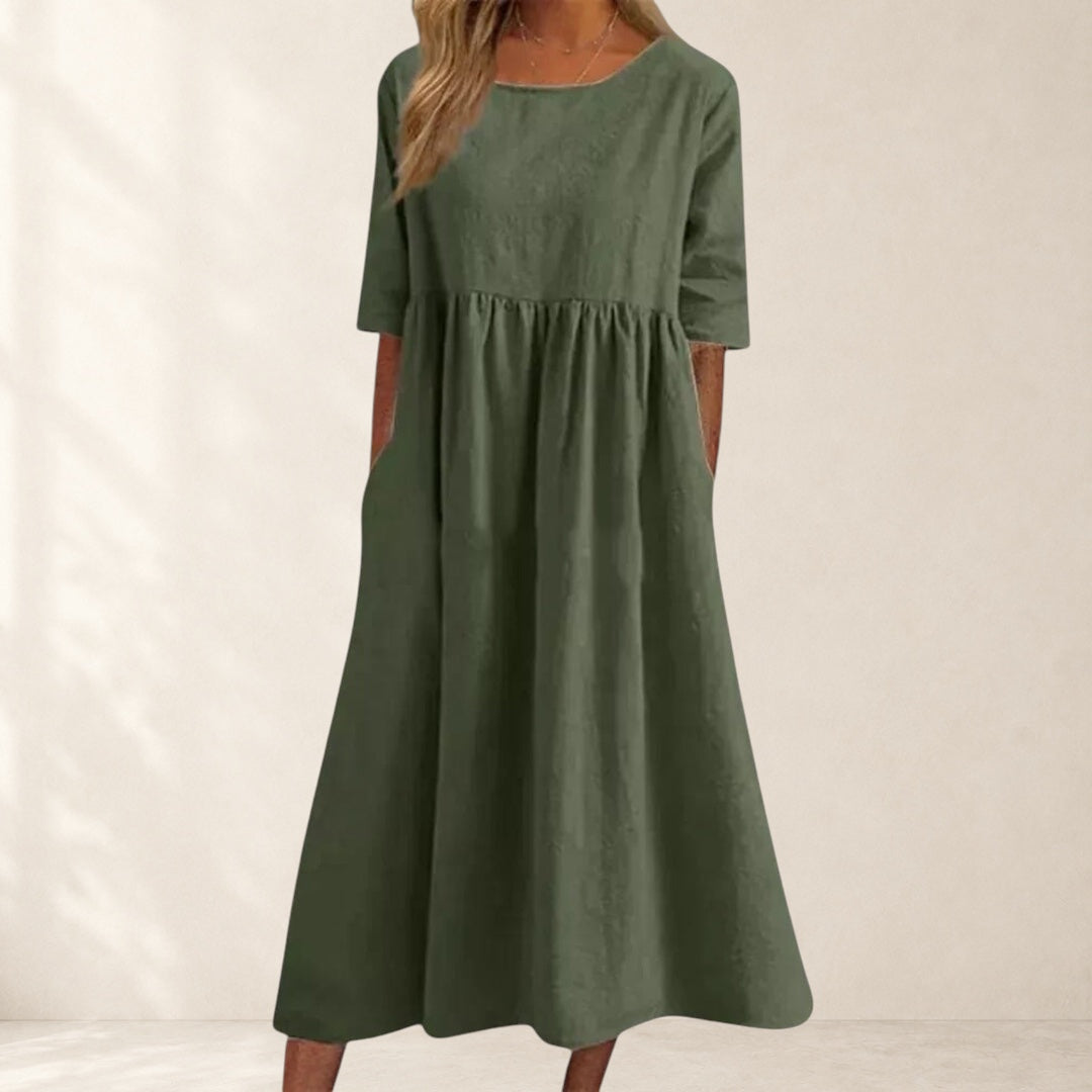 Elegant Short-Sleeved Dress