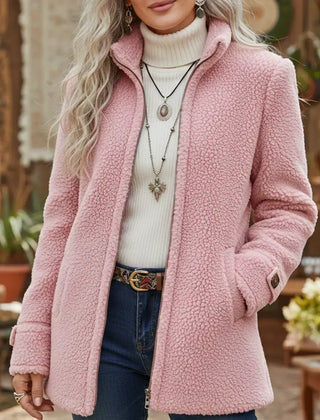 Cozy Stand-Collar Full-Zip Jacket