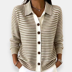 Striped Button Cardigan