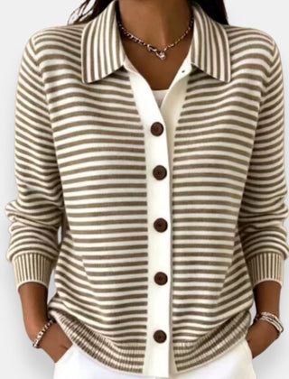Striped Button Cardigan
