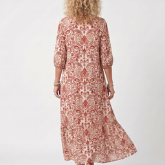 Nikki | Flowy Midi Dress with Embellished Print