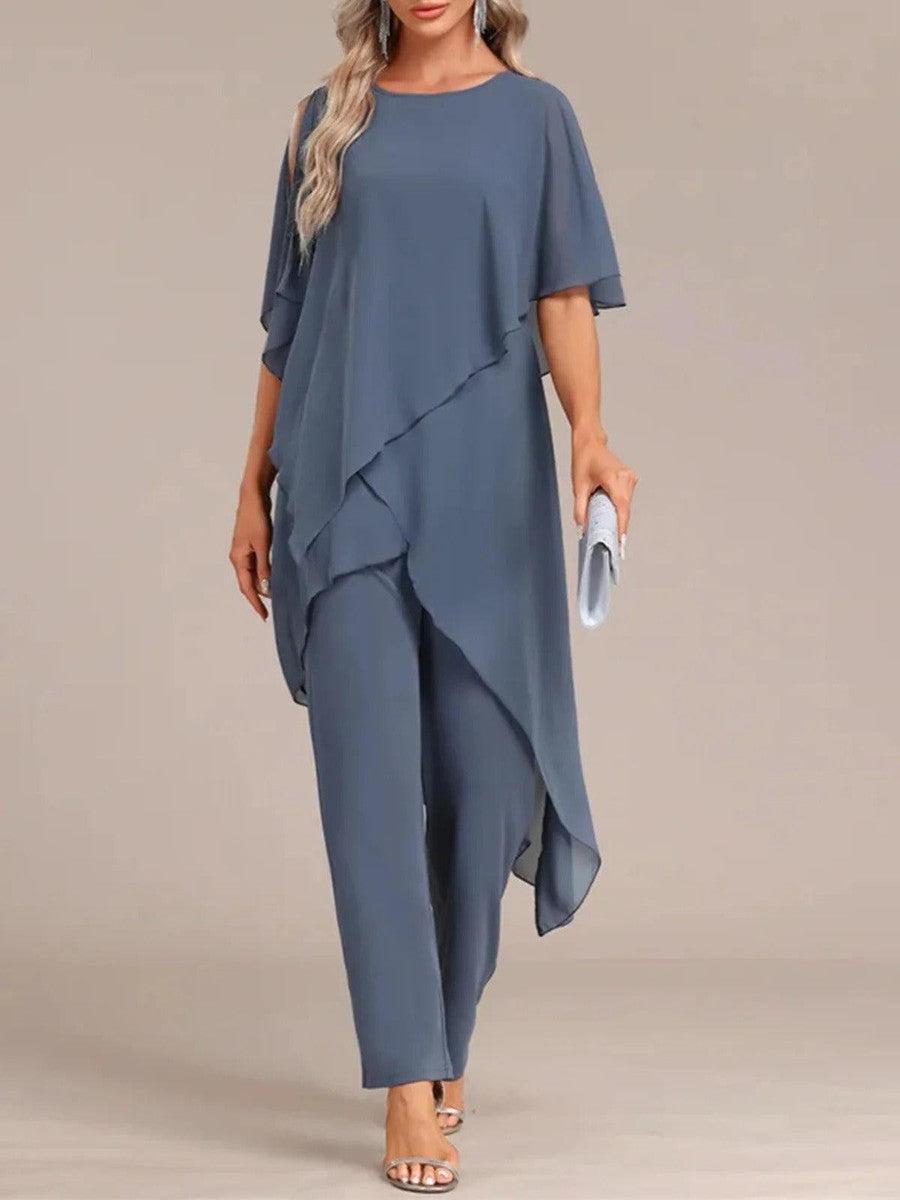 Round Neck Two-Piece Set