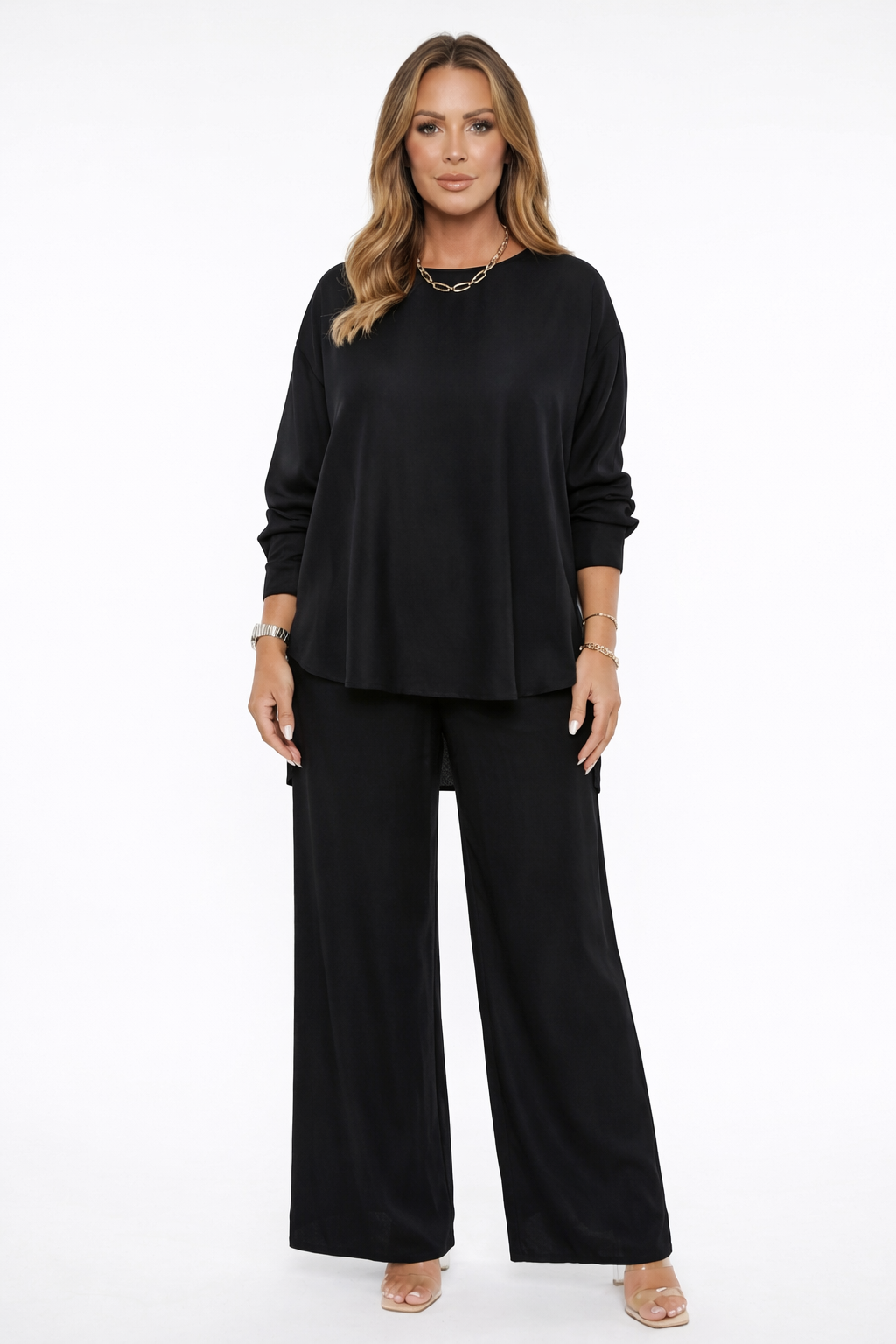 Semira | Lightweight Elegant Set with Wide Pants