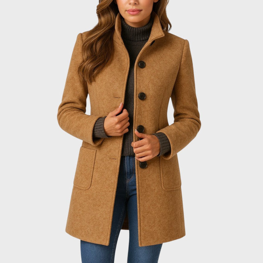 Elegant Wool-Blend Coat