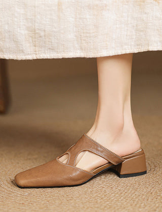 Genuine Leather Mules