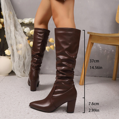 Long Pleated Sleeve Boots