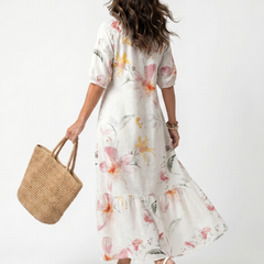 Ada | Flowy Midi Dress with a Layered Skirt