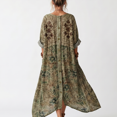 Nora | Oversized Button-Front Midi Dress with Pocket