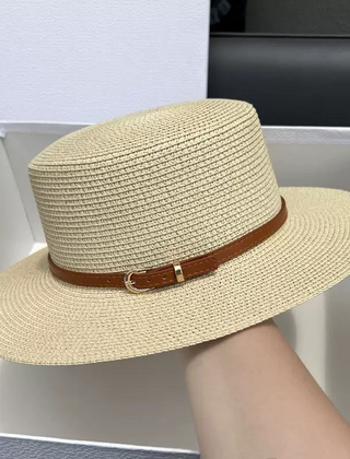 Straw Wide Brim Top Hat