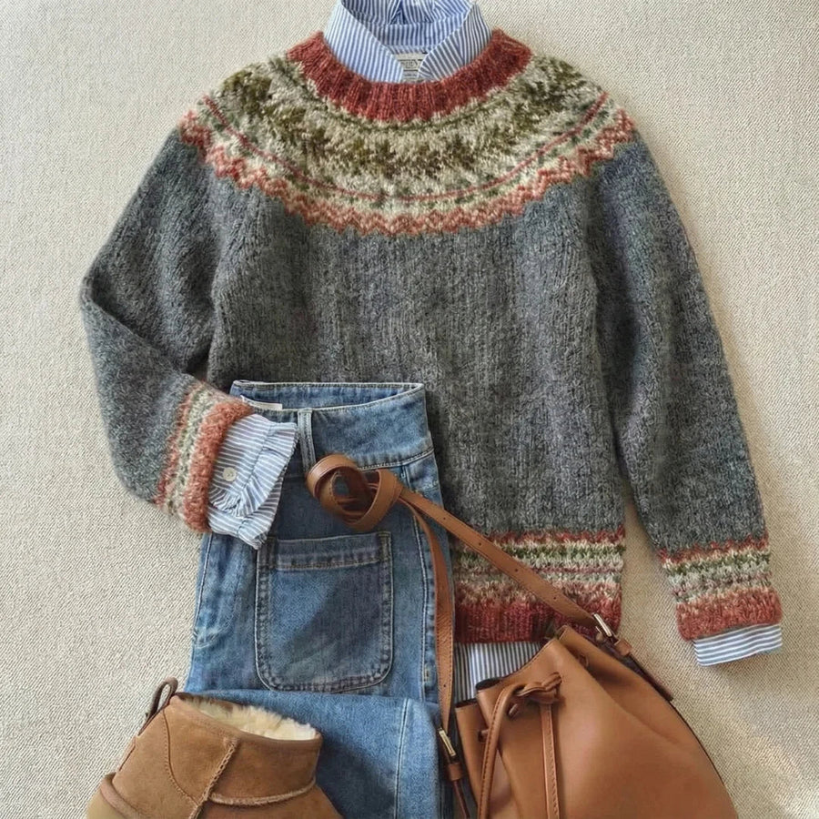Autumn Rust Fair Isle Jumper