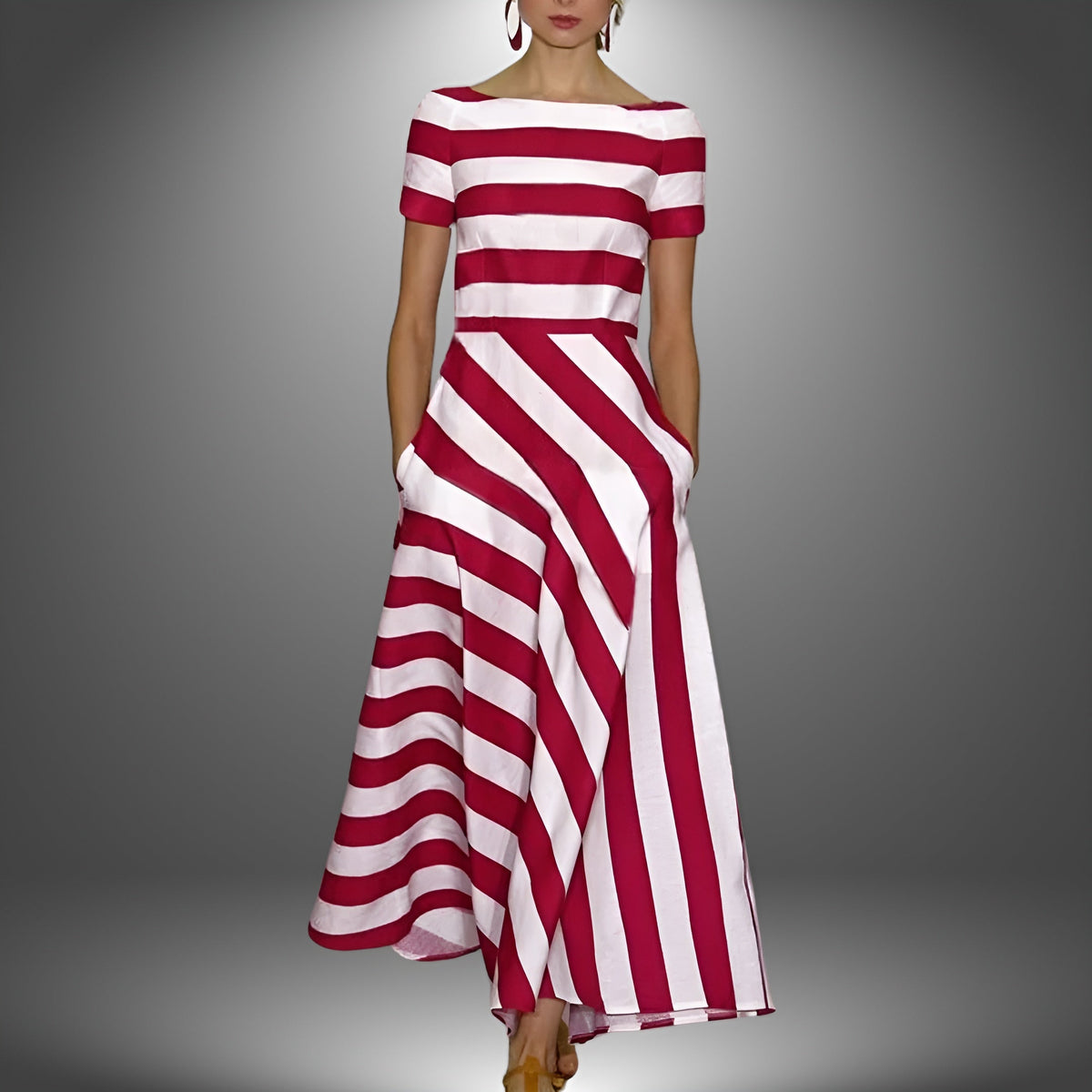 Effortless Modern Stripe Dress