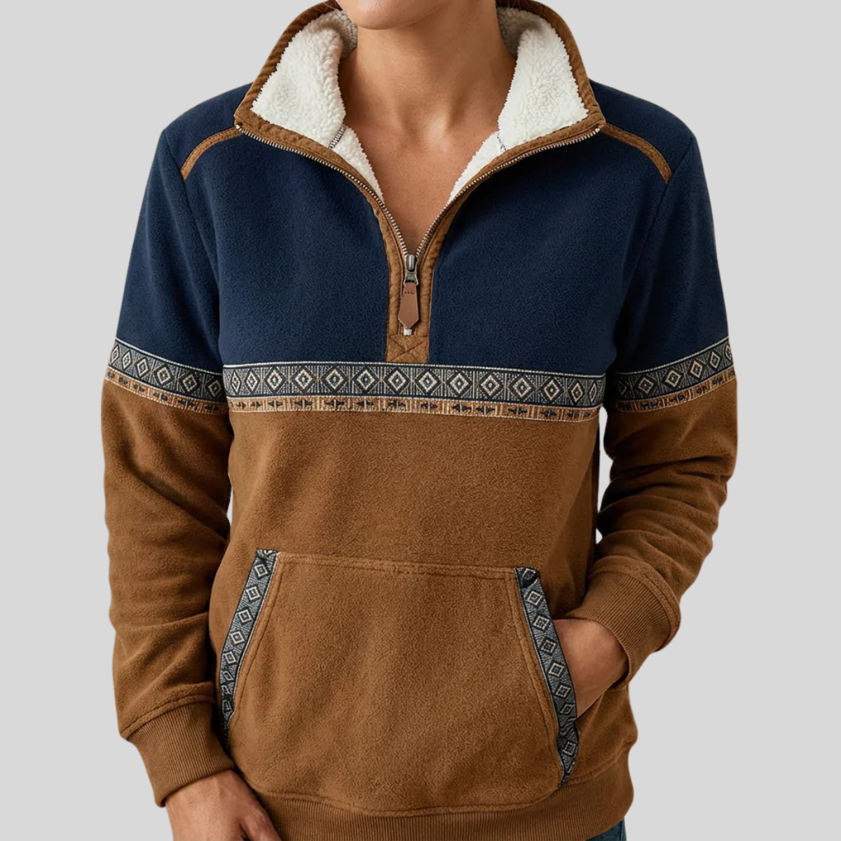 Sherpa Collar Half-Zip Pullover