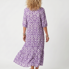 Marisa | Flowy Printed Midi Dress with Tie Detail