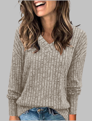 Comfy V-Neck Long Sleeve Top