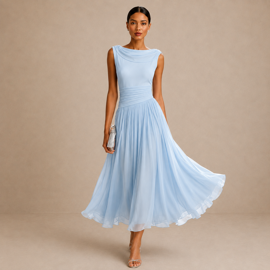 Pleated Midi Dress