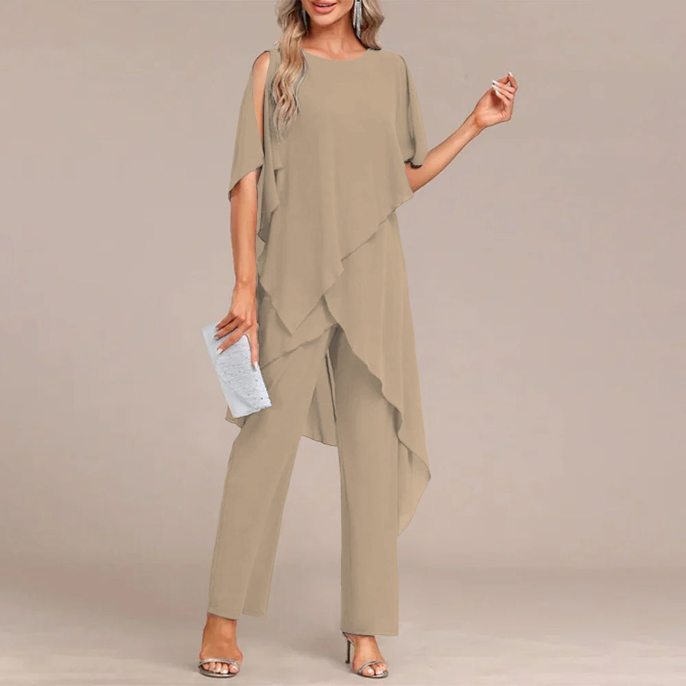 Round Neck Two-Piece Set