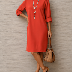 Tummy-Concealing Midi Dress