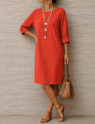 Tummy-Concealing Midi Dress
