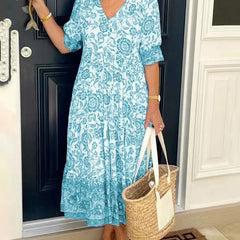 Keisha | Stylish Floral Dress with Sweetheart Neckline