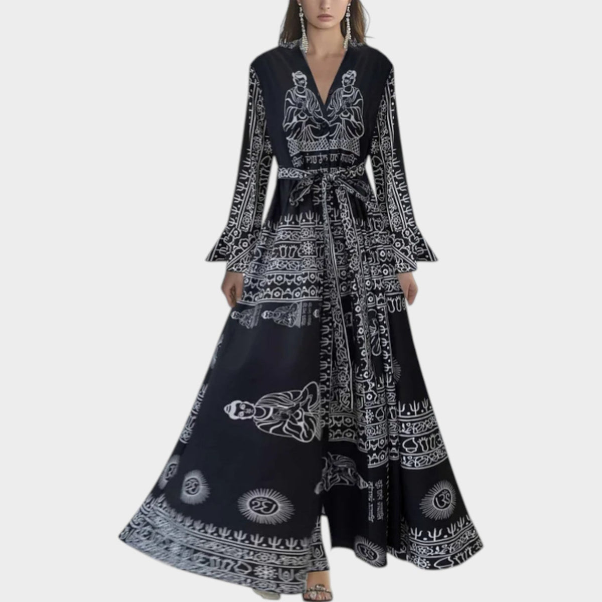 Dress in Floral Chiffon